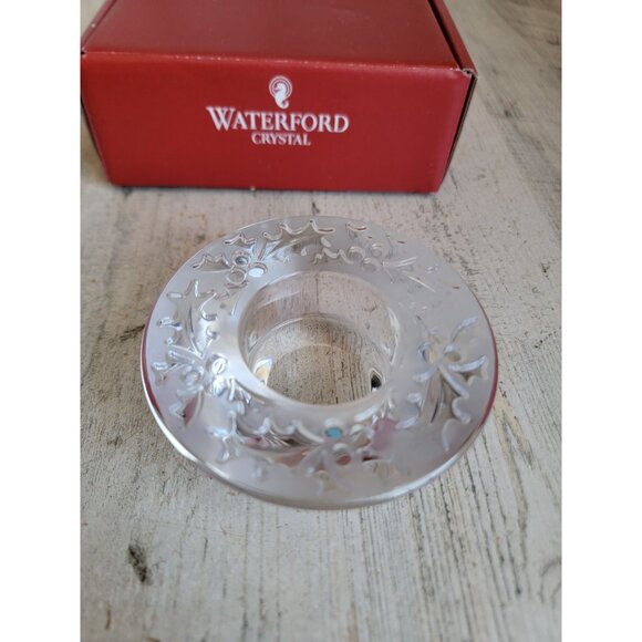 Waterford NEW tea light candle crystal holder snowflake Xmas decor - Picture 6 of 8